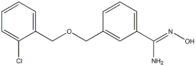 3-{[(2-chlorobenzyl)oxy]methyl}-N'-hydroxybenzenecarboximidamide 化学構造式