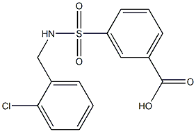 3-{[(2-chlorophenyl)methyl]sulfamoyl}benzoic acid 结构式