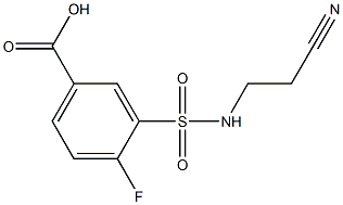 3-{[(2-cyanoethyl)amino]sulfonyl}-4-fluorobenzoic acid