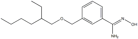 3-{[(2-ethylhexyl)oxy]methyl}-N'-hydroxybenzene-1-carboximidamide Structure