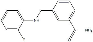 3-{[(2-fluorophenyl)amino]methyl}benzamide 结构式