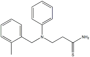 3-{[(2-methylphenyl)methyl](phenyl)amino}propanethioamide 结构式
