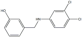 3-{[(3,4-dichlorophenyl)amino]methyl}phenol 化学構造式