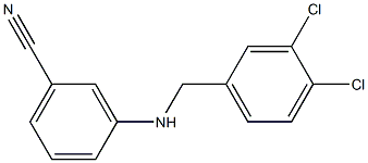 3-{[(3,4-dichlorophenyl)methyl]amino}benzonitrile Struktur