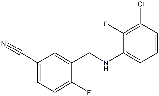 3-{[(3-chloro-2-fluorophenyl)amino]methyl}-4-fluorobenzonitrile 化学構造式