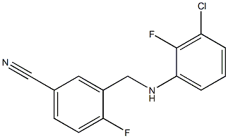 3-{[(3-chloro-2-fluorophenyl)amino]methyl}-4-fluorobenzonitrile 结构式