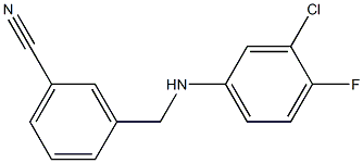 3-{[(3-chloro-4-fluorophenyl)amino]methyl}benzonitrile Structure