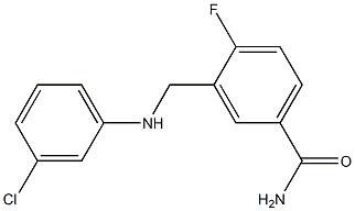 3-{[(3-chlorophenyl)amino]methyl}-4-fluorobenzamide,,结构式