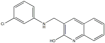3-{[(3-chlorophenyl)amino]methyl}quinolin-2-ol Structure