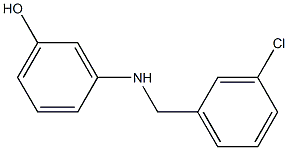 3-{[(3-chlorophenyl)methyl]amino}phenol,,结构式