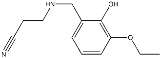 3-{[(3-ethoxy-2-hydroxyphenyl)methyl]amino}propanenitrile,,结构式