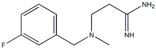 3-{[(3-fluorophenyl)methyl](methyl)amino}propanimidamide Struktur