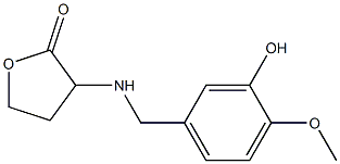 3-{[(3-hydroxy-4-methoxyphenyl)methyl]amino}oxolan-2-one Structure