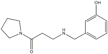 3-{[(3-hydroxyphenyl)methyl]amino}-1-(pyrrolidin-1-yl)propan-1-one 化学構造式