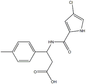 3-{[(4-chloro-1H-pyrrol-2-yl)carbonyl]amino}-3-(4-methylphenyl)propanoic acid