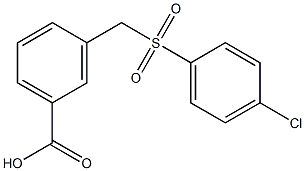 3-{[(4-chlorobenzene)sulfonyl]methyl}benzoic acid Structure