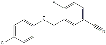 3-{[(4-chlorophenyl)amino]methyl}-4-fluorobenzonitrile 化学構造式