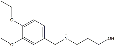 3-{[(4-ethoxy-3-methoxyphenyl)methyl]amino}propan-1-ol Struktur