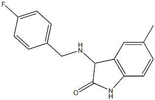 3-{[(4-fluorophenyl)methyl]amino}-5-methyl-2,3-dihydro-1H-indol-2-one Struktur