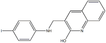 3-{[(4-iodophenyl)amino]methyl}quinolin-2-ol Struktur
