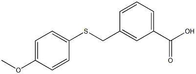 3-{[(4-methoxyphenyl)sulfanyl]methyl}benzoic acid,,结构式