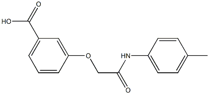 3-{[(4-methylphenyl)carbamoyl]methoxy}benzoic acid 结构式