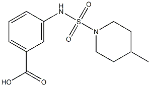 3-{[(4-methylpiperidine-1-)sulfonyl]amino}benzoic acid Structure