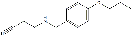3-{[(4-propoxyphenyl)methyl]amino}propanenitrile Structure
