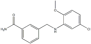 3-{[(5-chloro-2-methoxyphenyl)amino]methyl}benzamide,,结构式