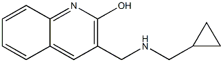 3-{[(cyclopropylmethyl)amino]methyl}quinolin-2-ol,,结构式