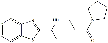 3-{[1-(1,3-benzothiazol-2-yl)ethyl]amino}-1-(pyrrolidin-1-yl)propan-1-one Structure