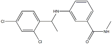 3-{[1-(2,4-dichlorophenyl)ethyl]amino}-N-methylbenzamide 化学構造式