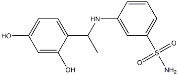 3-{[1-(2,4-dihydroxyphenyl)ethyl]amino}benzene-1-sulfonamide Structure