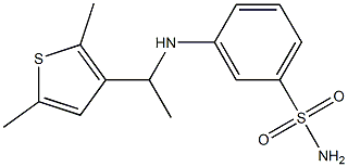 3-{[1-(2,5-dimethylthiophen-3-yl)ethyl]amino}benzene-1-sulfonamide Structure