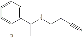 3-{[1-(2-chlorophenyl)ethyl]amino}propanenitrile Struktur