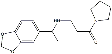3-{[1-(2H-1,3-benzodioxol-5-yl)ethyl]amino}-1-(pyrrolidin-1-yl)propan-1-one Structure