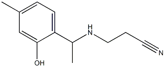 3-{[1-(2-hydroxy-4-methylphenyl)ethyl]amino}propanenitrile,,结构式
