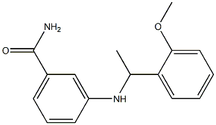 3-{[1-(2-methoxyphenyl)ethyl]amino}benzamide,,结构式