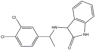 3-{[1-(3,4-dichlorophenyl)ethyl]amino}-2,3-dihydro-1H-indol-2-one Structure