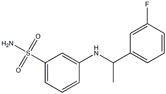 3-{[1-(3-fluorophenyl)ethyl]amino}benzene-1-sulfonamide 结构式
