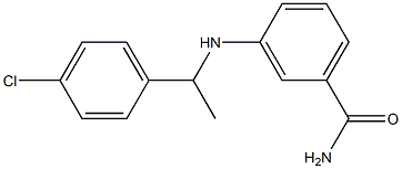 3-{[1-(4-chlorophenyl)ethyl]amino}benzamide 结构式