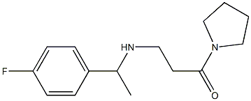 3-{[1-(4-fluorophenyl)ethyl]amino}-1-(pyrrolidin-1-yl)propan-1-one,,结构式