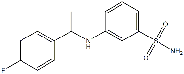 3-{[1-(4-fluorophenyl)ethyl]amino}benzene-1-sulfonamide Struktur