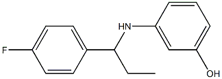 3-{[1-(4-fluorophenyl)propyl]amino}phenol Struktur