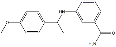 3-{[1-(4-methoxyphenyl)ethyl]amino}benzamide 化学構造式