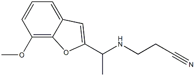 3-{[1-(7-methoxy-1-benzofuran-2-yl)ethyl]amino}propanenitrile