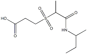 3-{[1-(butan-2-ylcarbamoyl)ethane]sulfonyl}propanoic acid 化学構造式