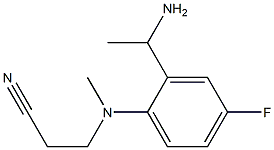 3-{[2-(1-aminoethyl)-4-fluorophenyl](methyl)amino}propanenitrile 化学構造式