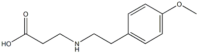 3-{[2-(4-methoxyphenyl)ethyl]amino}propanoic acid 化学構造式