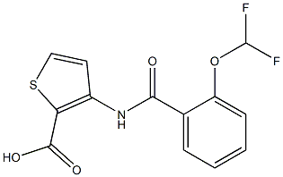 3-{[2-(difluoromethoxy)benzene]amido}thiophene-2-carboxylic acid 结构式